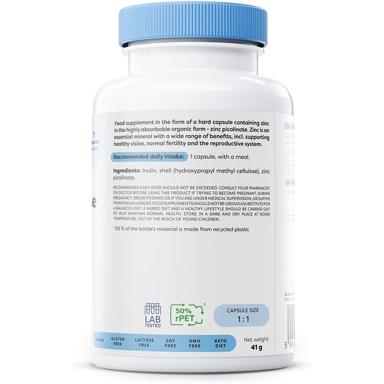 Osavi Zinc Picolinate 50Mg - 120 Vegan Capsules | Highly Absorbable Zinc for Immune Support, Cognitive Function, Metabolism, and Healthy Skin | 100% Daily Zinc Requirement in One Capsule