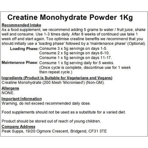 Creatine Monohydrate Powder 1Kg | Pure Micronised | Packaging May Vary