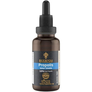 Bee and You 100% Natural Propolis Extract%10, Water Soluble Drops, High Potency, Ultra Pure, Immune Support Supplement, Antioxidants, Natural Detox, Keto, Paleo, Gluten-Free, 1 Fl Oz