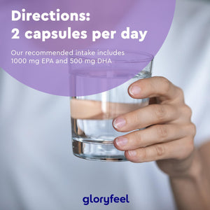 Omega 3 Capsules - High Strength - with 2000Mg Fish Oil, 1000Mg EPA & 500Mg DHA per Daily Dose (In Triglyceride Form) - Essential Fatty Acids from Anchovies - Nutritional Supplements Made in Germany