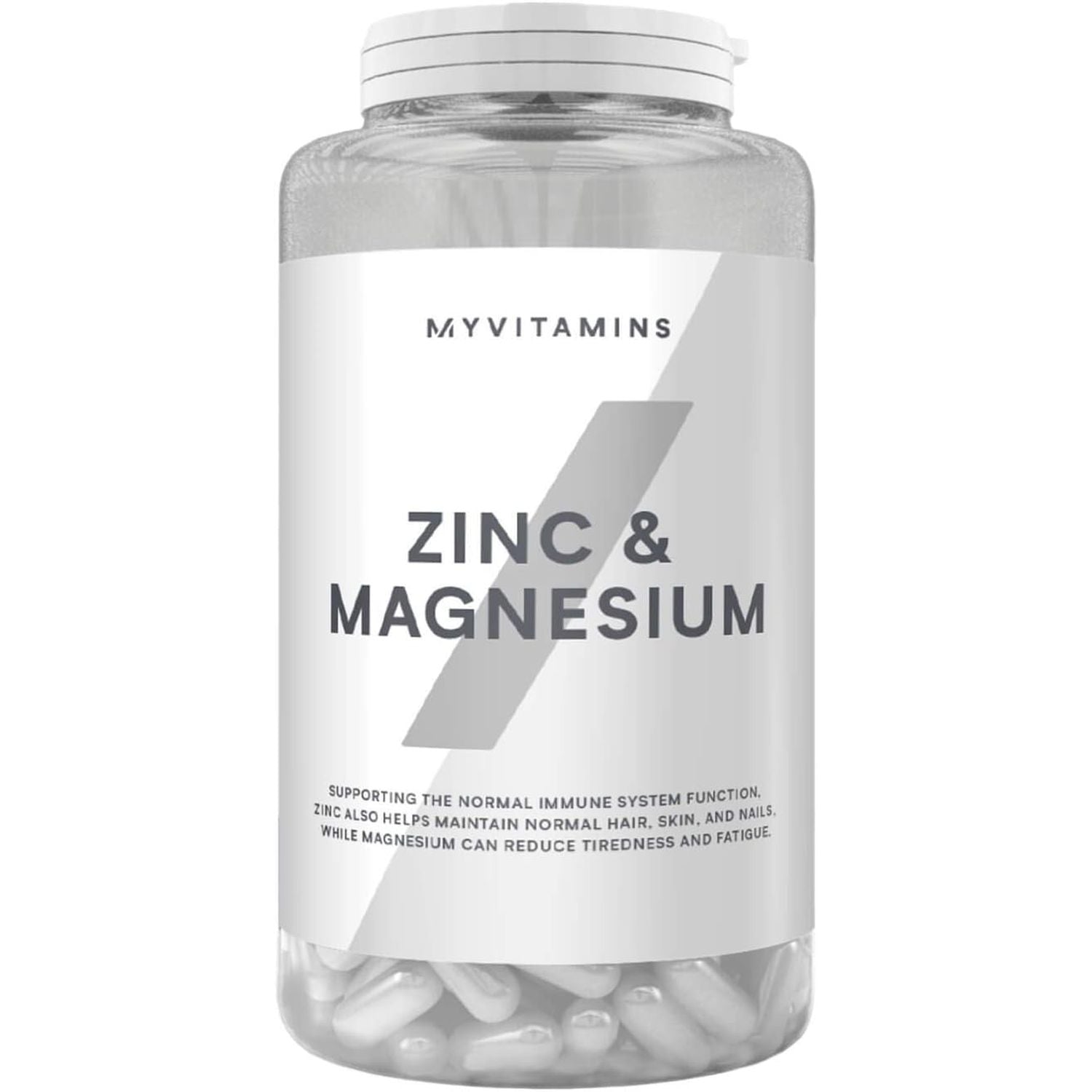 Myvitamins Zinc & Magnesium Capsules | High-Strength Blend with Vitamin B6 | Supports Immunity, Energy, Testosterone & Bone Health | 90 Vegan Friendly Capsules