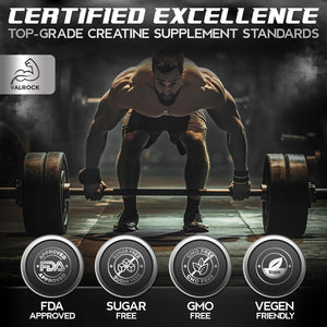 Creatine Gummies 5000Mg 120 Gummies - Added L-Taurine, Bcaa'S, Collagen, B12 - Pure Creatine Monohydrate Gummies for Muscle Recovery, Strength & Performance - Mixed Berry Flavour (1 Month Supply)