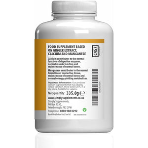 Ginger Tablets | Supports Joints, Bones & Energy | with Added Calcium & Manganese | 240 High-Strength Tablets = 4 Months’ Supply | Joint and Digestive Support | Gmp-Certified & Uk-Made