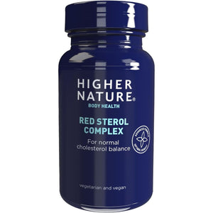 Higher Nature - Red Sterol Complex - Plant Sterols- Red Yeast Rice - Policosanol - for Normal Cholesterol Balance - Vegetarian & Vegan - 90 Tablets