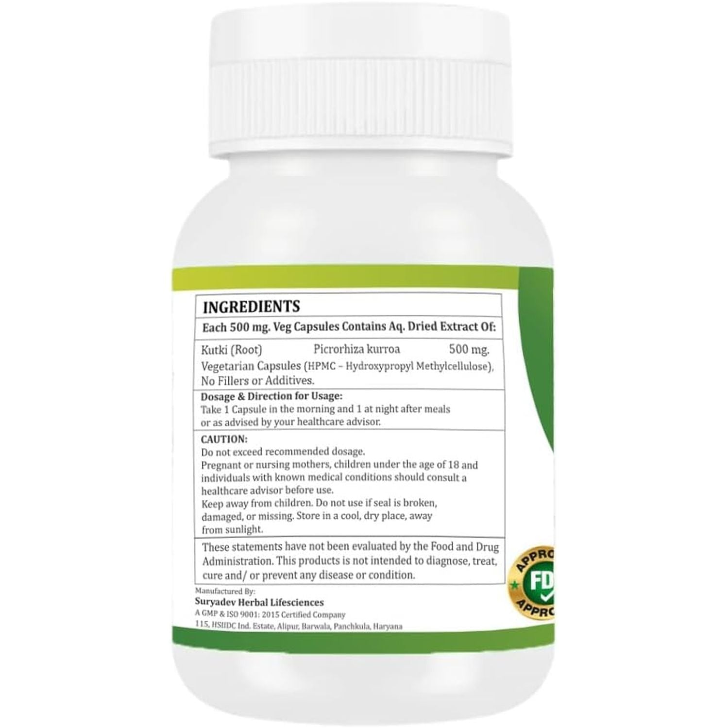 Morsan Healthcare Kutki Capsules 500Mg | Picrorhiza Kurroa | Natural Ayurvedic Herbal Supplement for Liver & Digestion Support | Vegetarian, Gluten Free, GMP Certified | 60 Capsules (Pack of 2)