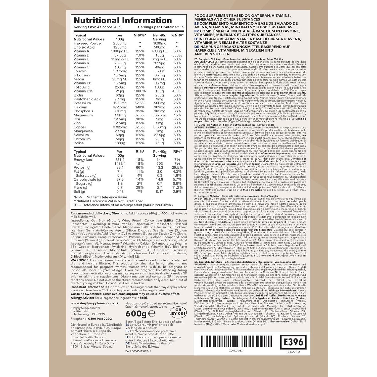 Build up Drink | Ideal for Gaining Weight | Formulated for the Elderly or Recovering from Illness | UK Manufactured (600 G (Pack of 1), Vanilla)