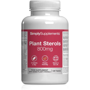 Plant Sterols 800Mg | Helps Maintain Normal Cholesterol Levels | with Beta-Sitosterol | 120 Vegan Tablets | Vegan & Vegetarian Friendly | Manufactured in the UK