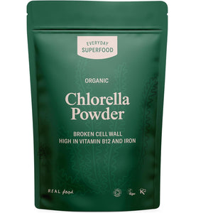 Everyday Superfood Organic Chlorella Powder 190G, Broken Cell Wall, Ideal for Juice and in Food, Vegan and Kosher