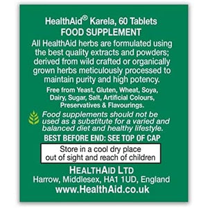 Healthaid Karela Extract Pack of 4 X 60 Vegan Tablets (240 Tablets)