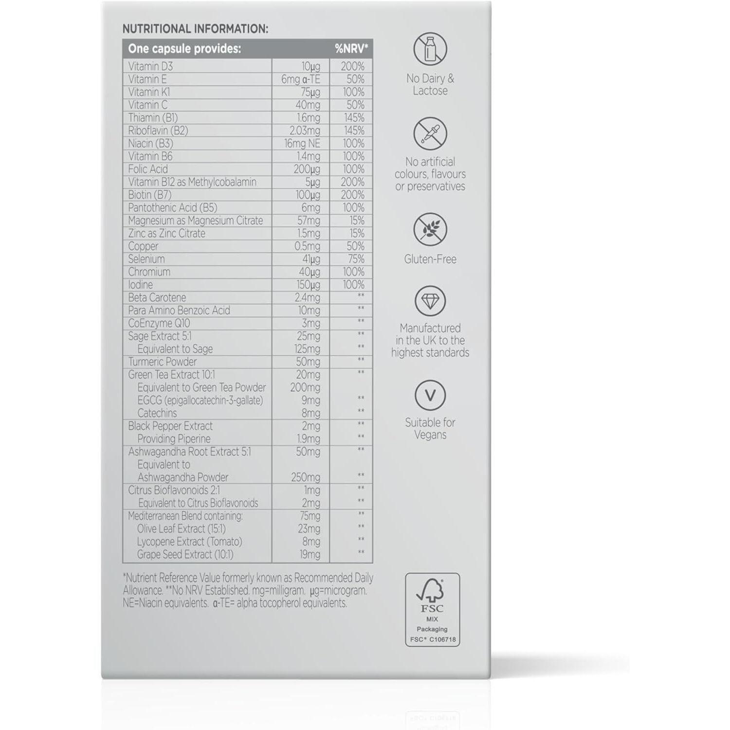 Wassen Prime Protect 50+ Women | 90 Vegan Capsules | Multivitamin for Women | Menopause Supplements for Hormone Balance for Women | Vitamin for Women over 50 Multivitamins | Hormonal Balance for Women