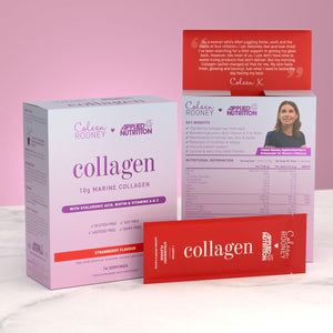Applied Nutrition - Coleen Rooney - Marine Collagen - Anti-Aging Formula - Best Skin Rejuvenation - Best Joint Support - Radiant Complexion - (14 Sachets - 12.5G Each) (Strawberry)