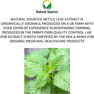Stinging Nettle Leaf Tincture Drops - Fresh Plant Extract Organically Harvested 100 Servings - Nettle Supplement 100% Nettle Extract - Highest Concentrate - UK Produced - GMDP Certified/Vegan/Non GMO
