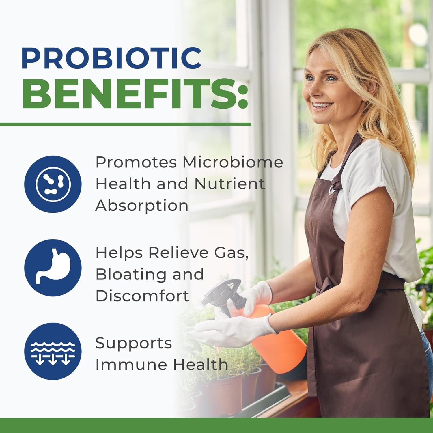 Probiotics for Gut Health 40 Billion CFU - Bloating Relief & Digestive Support Probiotics for Women & Men with Prebiotics Gut Health Supplements - High Potency, Shelf Stable, Non-Gmo, 60Ct
