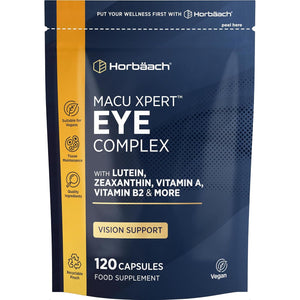 Lutein and Zeaxanthin Supplement for Eyes | High Strength Complex with Vitamin A, E, C, B2, Zinc, Copper and Beta Carotene | 120 Vegan Capsules | by Horbaach