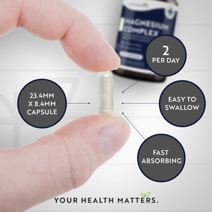 Magnesium Supplements 5-In-1 Complex 1146Mg - 240 Vegan High Strength Capsules - 400Mg Elemental Magnesium - Bis Glycinate, Citrate, Malate, Oxide, Ascorbate - Muscle Support & Sleep Aid - Nutravita