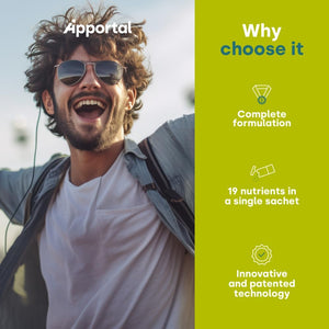 Pharmanutra Apportal Multivitamin & Mineral Supplement – 19 Nutrients for Energy, Immunity & Muscle Recovery,Sucrosomial Iron, Magnesium, Zinc, Iodine, Selenium & Vitamins, High Absorption, 14 Sachets