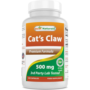 Best Naturals Cat'S Claw Capsule, 500 Mg, 240 Count