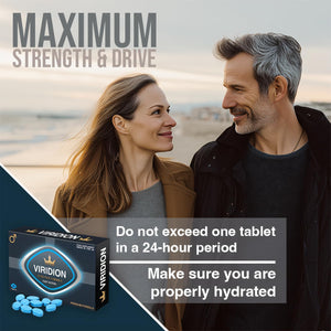 VIRIDION for Men – Extra Strong, Fast-Acting Energy and Stamina Pills – for Enhanced Performance with Herbal Extracts – Made in the UK