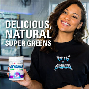 Ehplabs X Ghostbusters Frozen Empire: Oxygreens Super Greens Powder Superfood - Spirulina & Greens Supplement W/Prebiotic Fibre, Antioxidants & Immunity Support. Ecto Freeze (Grape Lollipop) 30 Serve