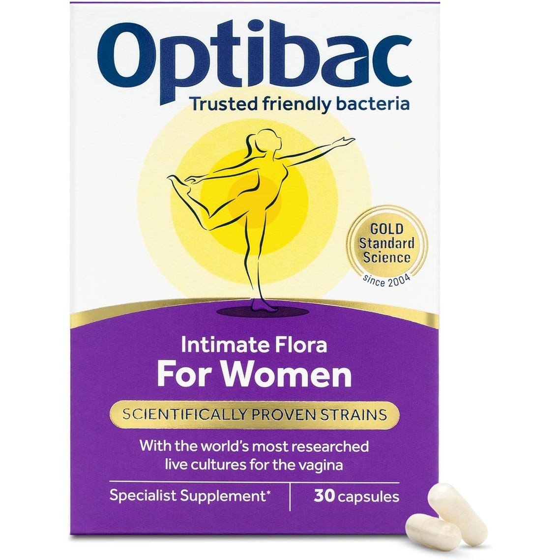 Optibac Probiotics for Women – Vaginal Probiotics – Specialist Supplement with a Scientifically Proven Formula for Vagina Flora – 30 Capsules