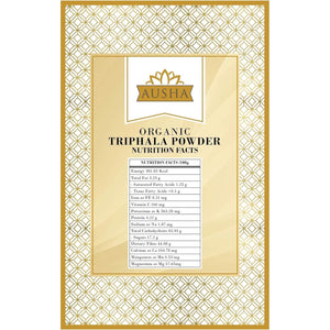 Ausha Organic TRIPHALA Powder - 250 Grams - UK Certified Organic by Soil Association - Gut Health, Constipation Relief, Digestion