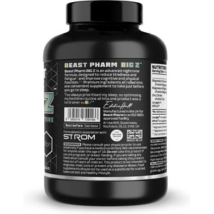 Beast | Big Z Magnesium Sleep Support Supplement with Superior Magnesium Glycinate (Bisglycinate & Gluconate Complex) plus Zinc | 90 Tablets