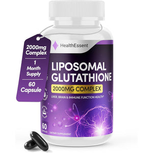 Liposomal Glutathione, 2000Mg Complex with Vitamin-C and Collagen Peptides, Liposomal Vitamin C, Glutathione Supplement, Superior Bioavailability 10X Absorption - 60 Softgels
