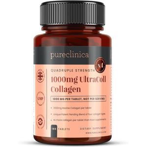 Ultracoll Marine Collagen 1000Mg X 180 Tablets (6 Months Supply). the Only Patented Anti-Aging Collagen Types I, II, III, and VII.
