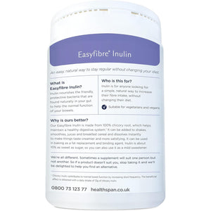 Healthspan Easyfibre Inulin (450G) | a Natural Way to Keep Your Digestive System Functioning Healthily | Increase Fibre Intake | Made from 100% Chicory Root | Vegan