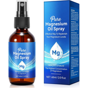 Magnesium Spray, Magnesium Oil for Feet, 100% Pure & Natural Organic Magnesium Oil Spray Glass Bottle, Easy to Absorb & Use, Magnesium Oil Spray for Sleep