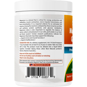 Best Naturals Magnesium Glycinate Powder - 1 Pound (1 LB (Pack of 2))