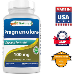Best Naturals Pregnenolone 100 Mg 120 Tablets (120 Count (Pack of 1))
