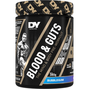 DY Nutrition - Blood and Guts Pre Workout Powder, 380G (Bubblegum) - High Strength Preworkout with 350Mg Caffeine, Citrulline Malate, Beta Alanine, Arginine AKG, L-Tyrosine, Vitamin B3 for Men & Women