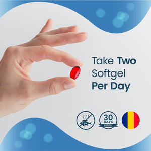 Premium Red Krill Oil: 60 Softgels, 1 Month Supply 1000Mg Supplement with Euphasia Superba Oil Rich in Choline, Phospholipids, Astaxanthin, EPA & DHA Omega-3 Fatty Acids. Supports Heart, Joint Health