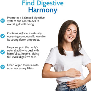 Health4All Black Walnut Hulls 2000Mg 90 Capsules, Strongest Black Walnut Green Hull Capsules for Intestinal Health, Cleanse & Detox, Vegan, Purest: No Additives | Made in UK