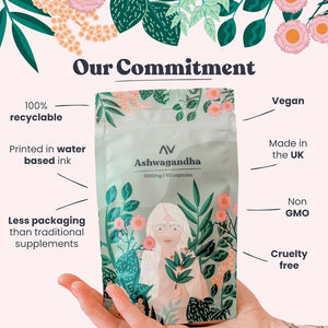 Our Remedy Ashwagandha Capsules for Women 1000Mg with Black Pepper for Fast & Effective Absorption — Made by Women, for Women! Natural, Vegan & Plastic Free — 60 One-A-Day Tablets