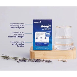 Revive Active Sleep Capsules - Daily Supplement with Magnesium, Montmorency Cherry, Chamomile & Lavender for Relaxation, Nervous System Support & Rest - 7 Active Ingredients - 30 Days Supply