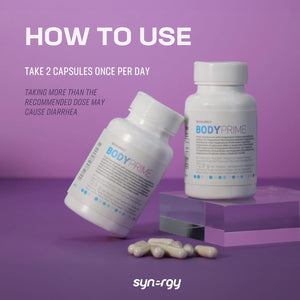 Synergy Worldwide Body Prime 90 Capsules | 400Mg Magnesium Capsules with Apple Pectin and Prune Powder | Digestive Health & Nervous System Support | 72.9G