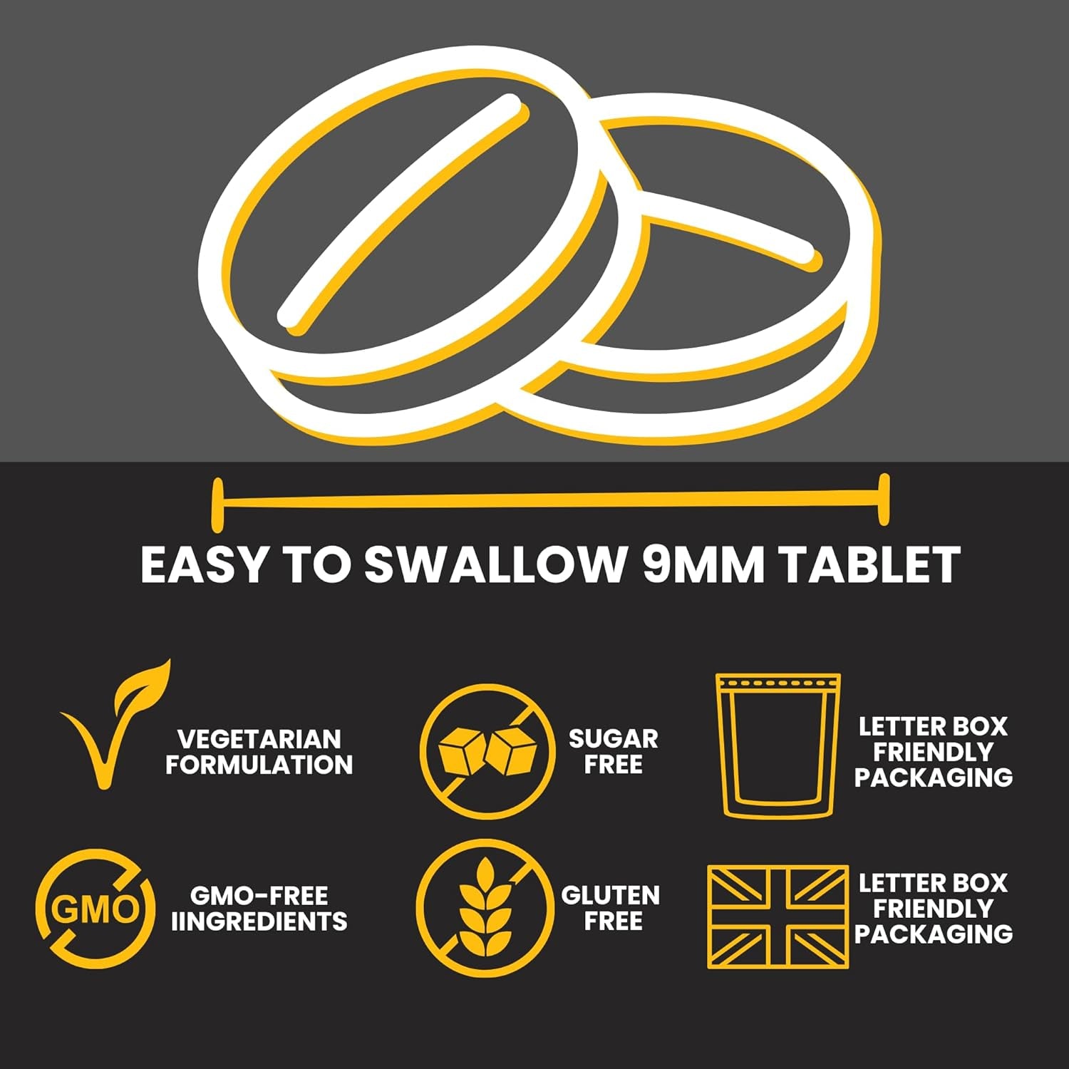 VYTALIVING 2500Mg High Strength Turmeric Tablets with Honey & Vitamin C, Turmeric Supplements, Herbal Food Supplement for Joint Function & Immune System Health | 60 Tablets