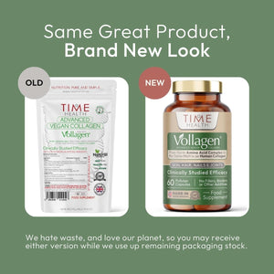 Vollagen® Advanced Vegan Collagen - 18 Amino Acid Complex in Ratio of Collagen - Studied Effectiveness - 60 Capsules - Vegetarian - Zero Additives - Pullulan (60 Capsules)