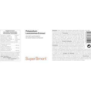 Supersmart - Polypodium Leucotomos Extract - Natural Skin Care & Protection - anti Aging & Powerful Antioxidant Supplement | Non-Gmo & Gluten Free - 90 Vegetarian Capsules