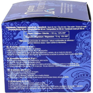 Eau De Quinton - Quinton Hypertonic, 100% Natural Hypertonic Seawater, with Magnesium and Micronutrients, 30 Drinkable Ampoules of 10 Ml