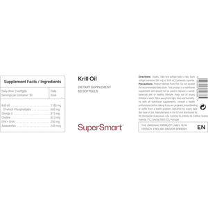 Krill Oil – Supports Normal Blood Pressure – Naturally Rich in Omega‑3 (EPA & DHA), Antioxidants & Phospholipids – Supersmart