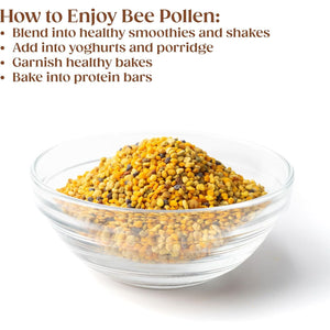Nutriseed Bee Pollen 100G - Nutrient Rich Complete Superfood with Vitamins, Minerals, Amino Acids & Fatty Acids, Rich in Protein & Antioxidants, 100% Natural, Gluten-Free, Sourced from Spain