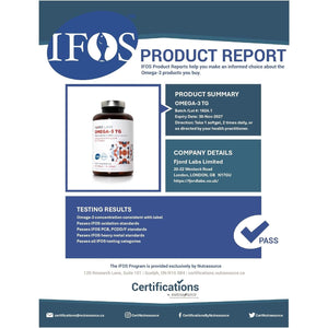 Omega -3 TG | Triglyceride Form | IFOS Certified | 900Mg EPA & 600Mg DHA per 2 Softgels | 120 Softgels