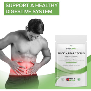 Bodygenix Prickly Pear Cactus Capsules - 1000Mg Digestive Health Immune System anti Inflammation Support Natural Dietary Supplement - 120 Capsules 4 Month Supply