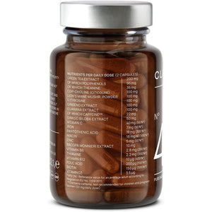N°4 Focus - Nootropics Brain Supplement - with Lions Mane, Ginseng and Ginkgo Biloba, Bacopa Monnieri, CDP Choline, Vitamin B Complex - Cognitive Enhancer for Concentration & Memory - 60 Capsules