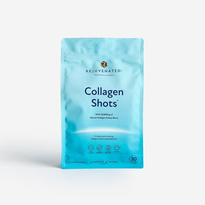 Rejuvenated Collagen Shots - 10,000 Mg Marine Collagen Supplement Drink with Antioxidants, Vitamins & Hyaluronic Acid (30 Servings)