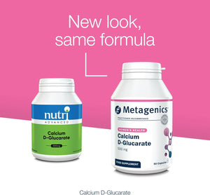 Metagenics Calcium D-Glucarate - Energy-Yielding Metabolsim & Gut Health - 90 Capsules