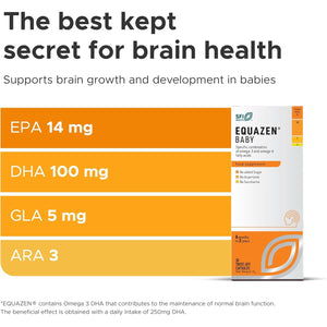 EQUAZEN Baby Capsules | Omega 3 & 6 Supplement | Supports Brain Function | Blend of DHA, EPA & GLA | Add to Food/Drink | for Babies from 6 Months to 3 Years | 30 Capsules